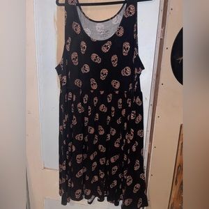 Torrid Black leopard skull print super soft knit dress size 4